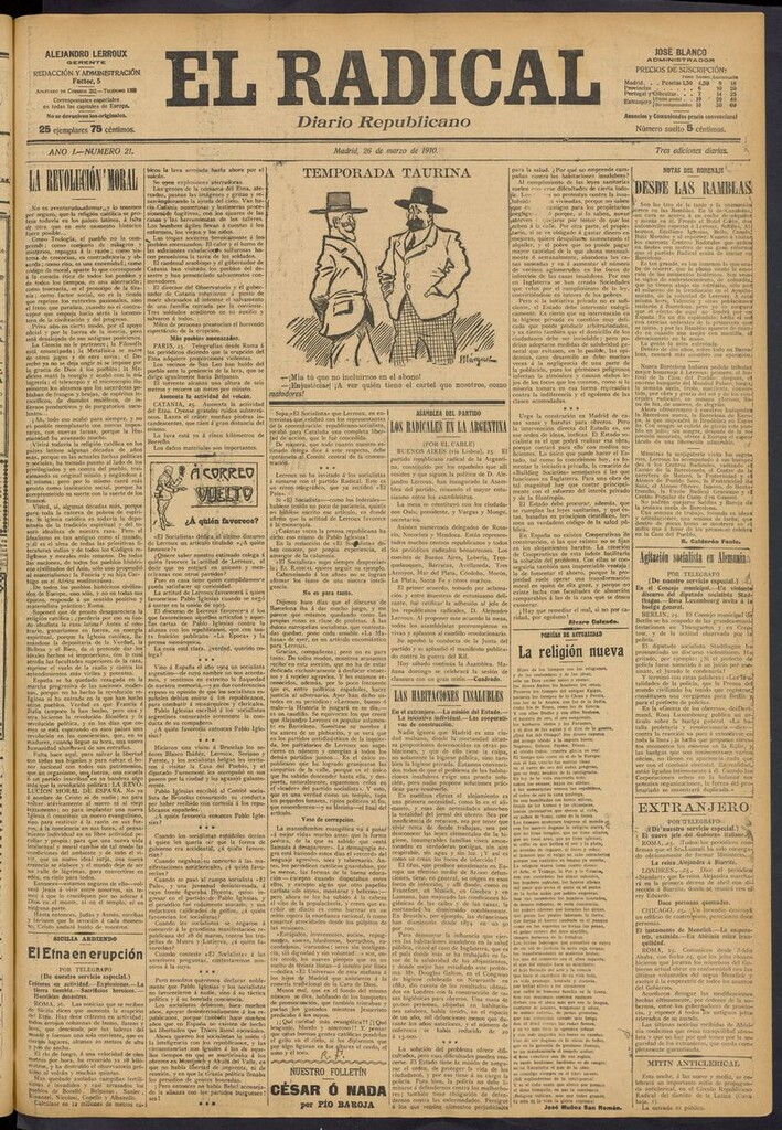 Miniatura de El Radical: diario republicano del 26 de marzo de 1910