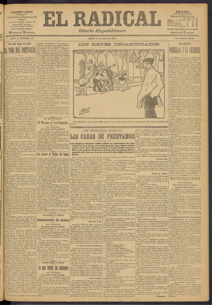 Miniatura de El Radical: diario republicano del 31 de marzo de 1910