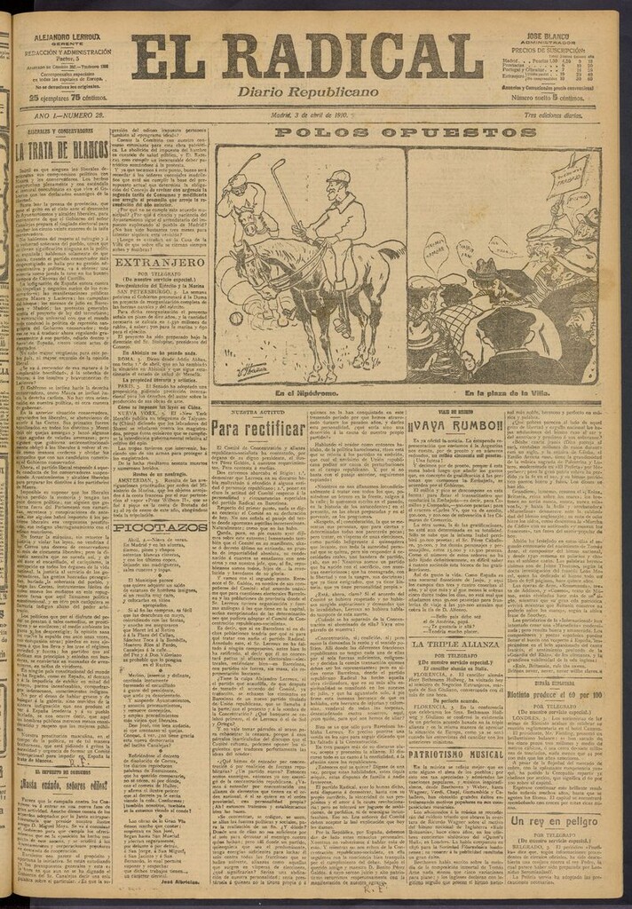 Miniatura de El Radical: diario republicano del 3 de abril de 1910