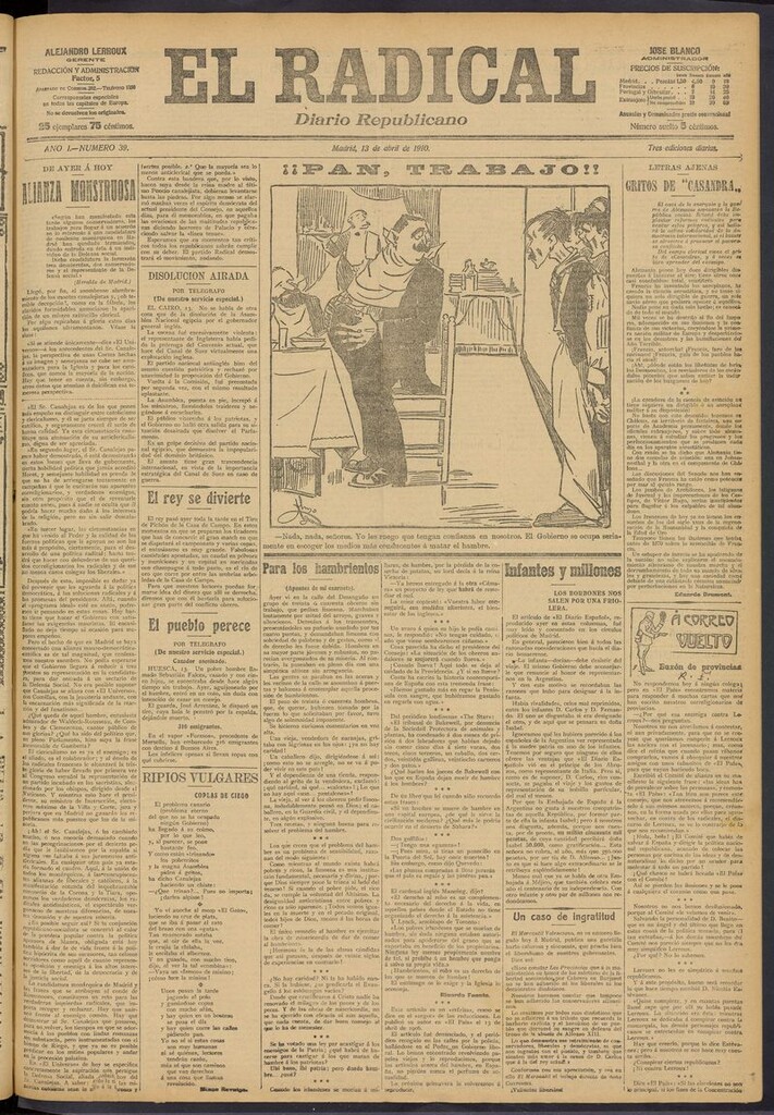 Miniatura de El Radical: diario republicano del 13 de abril de 1910