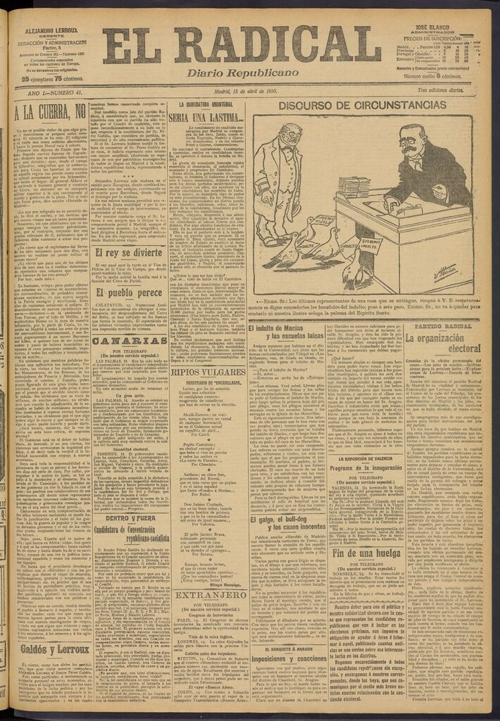 Miniatura de El Radical: diario republicano del 15 de abril de 1910