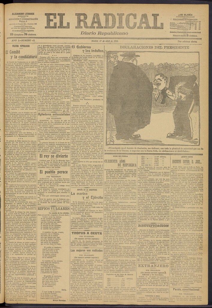 Miniatura de El Radical: diario republicano del 17 de abril de 1910