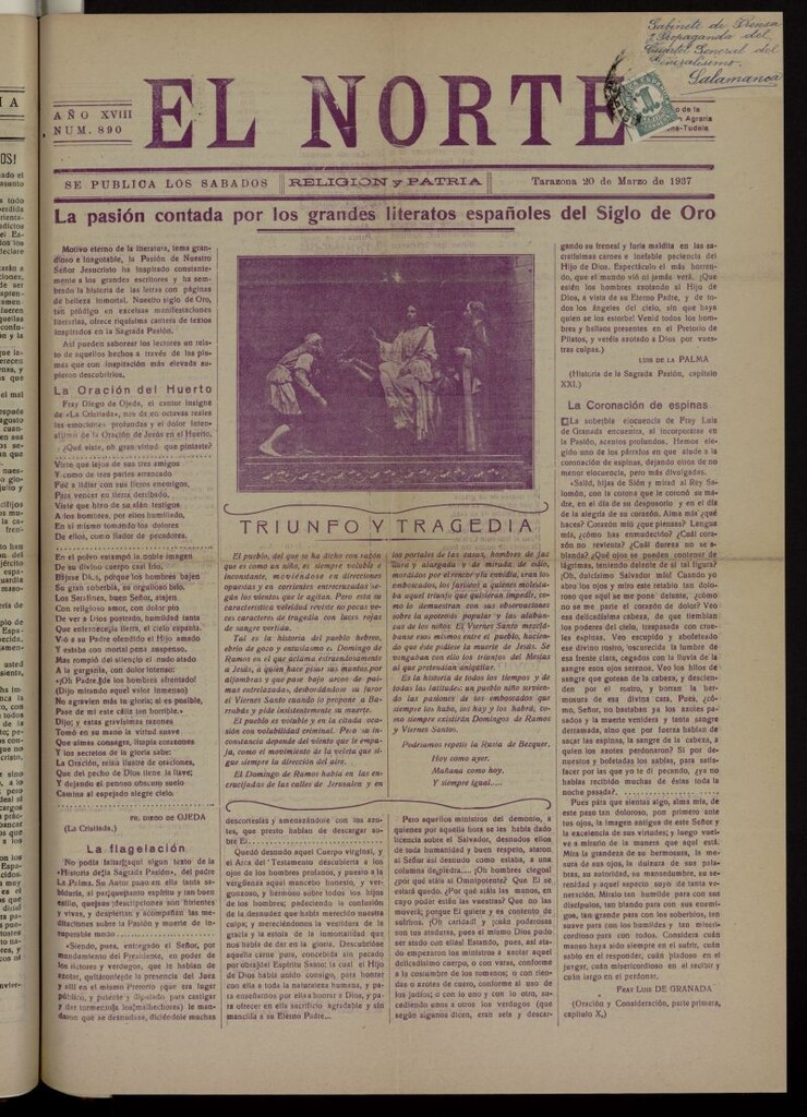 Miniatura de El norte : religión y patria del 20 de marzo de 1937