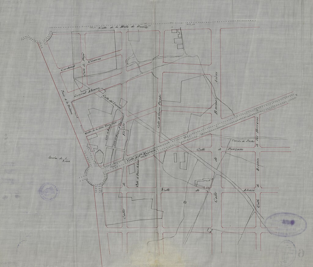 Miniatura de Plano del barrio de Chamberí y varias calles del mismo;