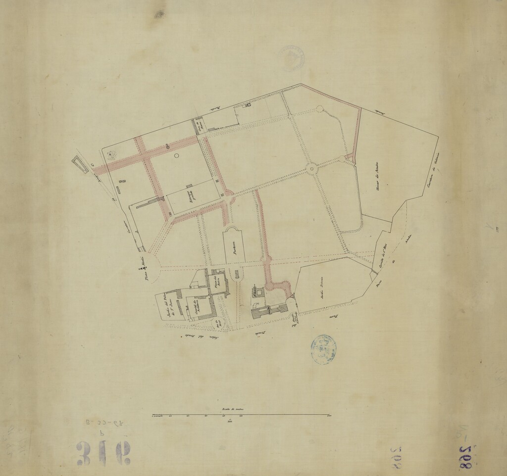 Miniatura de Plano del terreno comprendido entre la Puerta de Alcalá y carretera de Aragón.