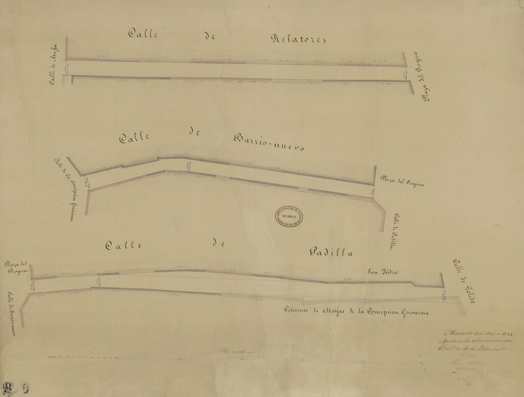 Miniatura de Alineaciones de las calles Barrionuevo, Burro y Relatores