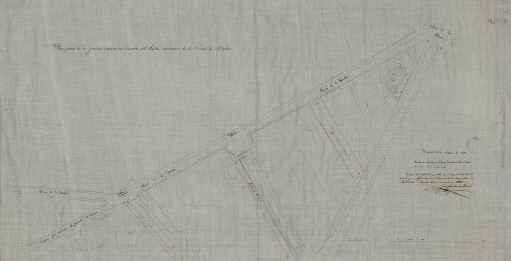 Miniatura de Plano general de la Posesión del Salitre, extramuros de la Puerta de Atocha