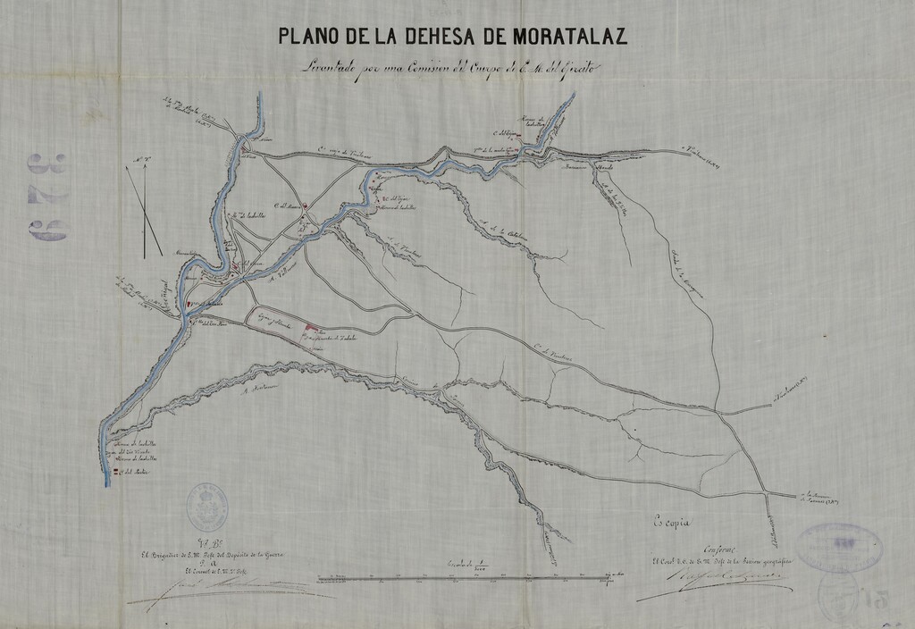 Miniatura de Plano de la Dehesa de Moratalaz levantado por una Comisión del Cuerpo de E.M. del Ejército