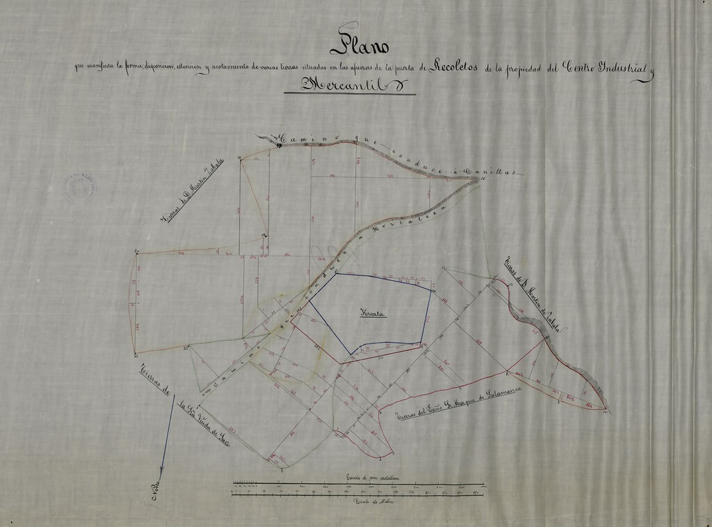 Miniatura de Plano de varias tierras situadas en las afueras de la puerta de Recoletos