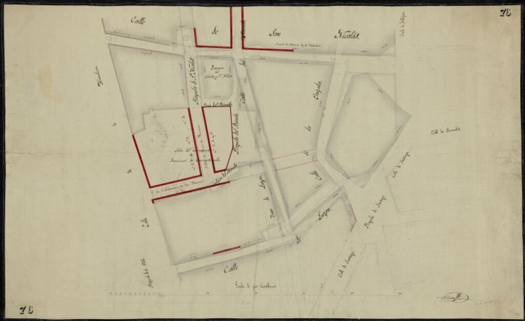 Miniatura de Alineaciones de las calles Luzón, Cruzada, San Nicolás, Biombo, Juan de Herrera, Calderón de la Barca y la Almudena