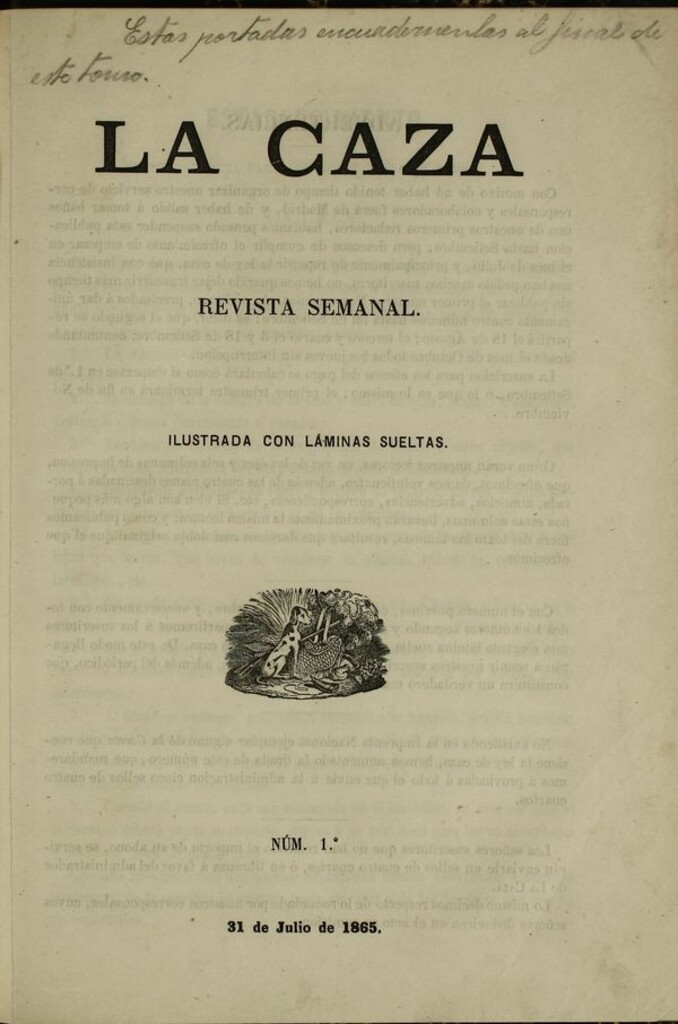 Miniatura de La Caza : revista semanal: ilustrada con láminas sueltas