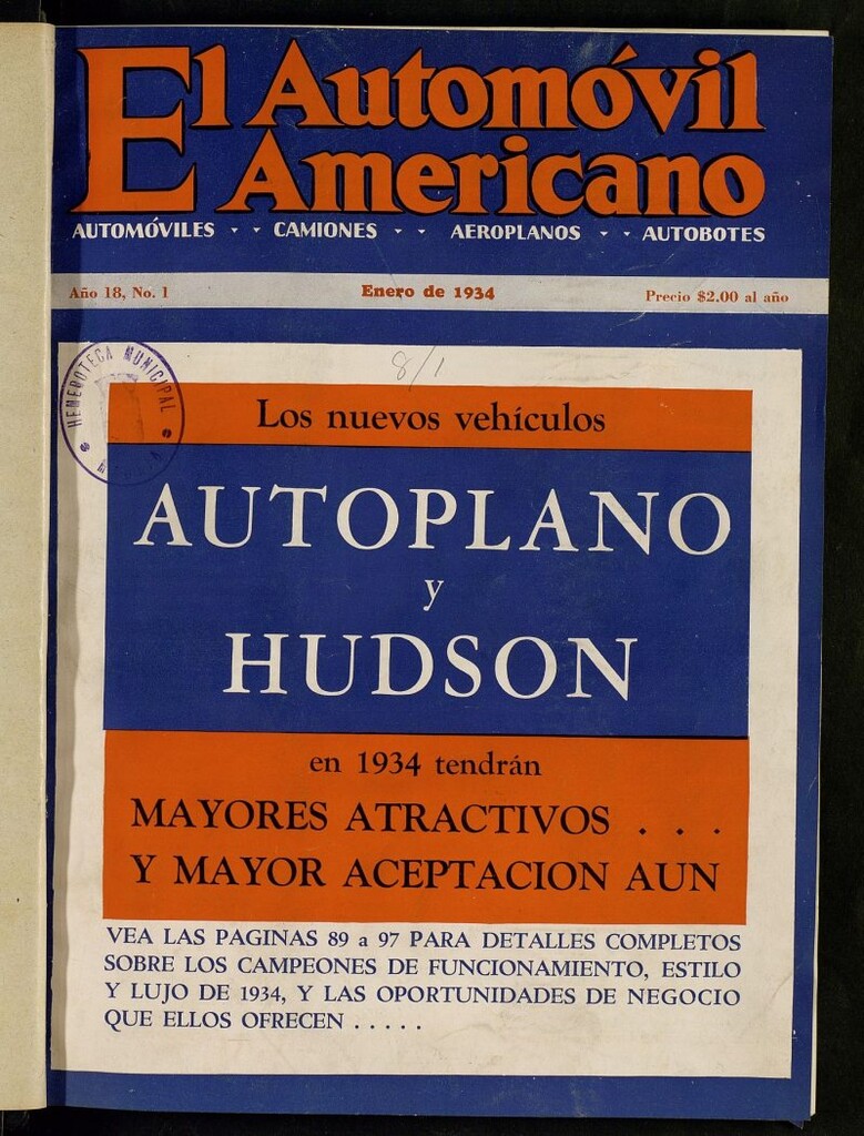 Miniatura de El Automóvil Americano: automóviles, camiones, motos, cicletas, aeroplanos