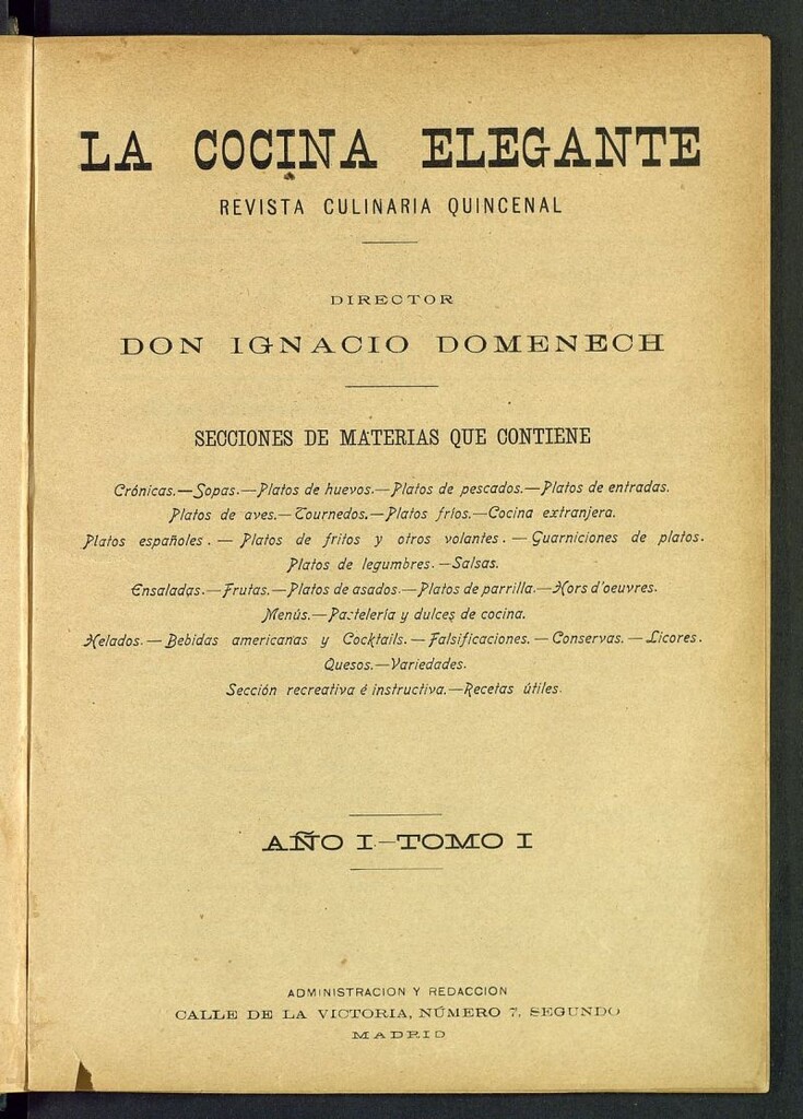 Miniatura de La Cocina Elegante: revista culinaria quincenal