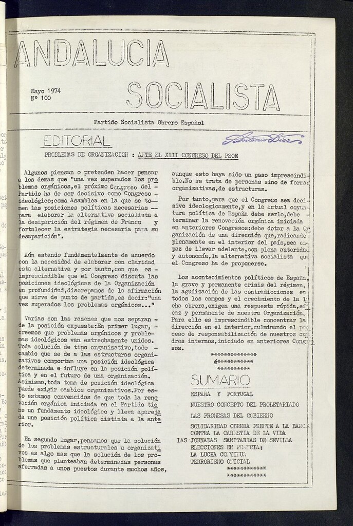 Miniatura de Andalucía Socialista.