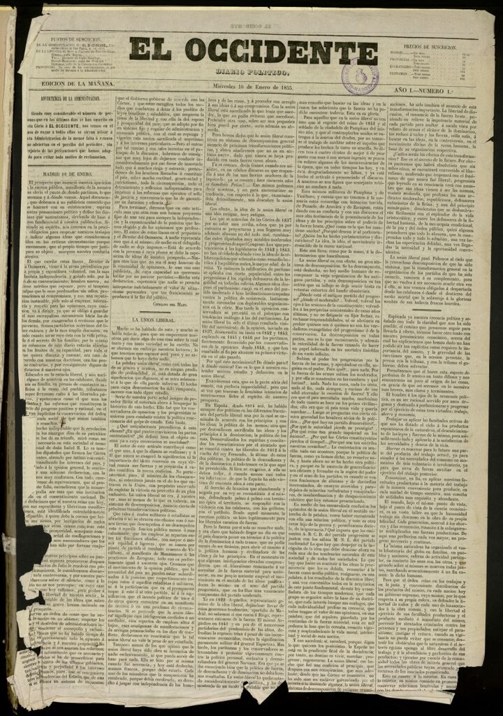 Miniatura de El Occidente: diario político