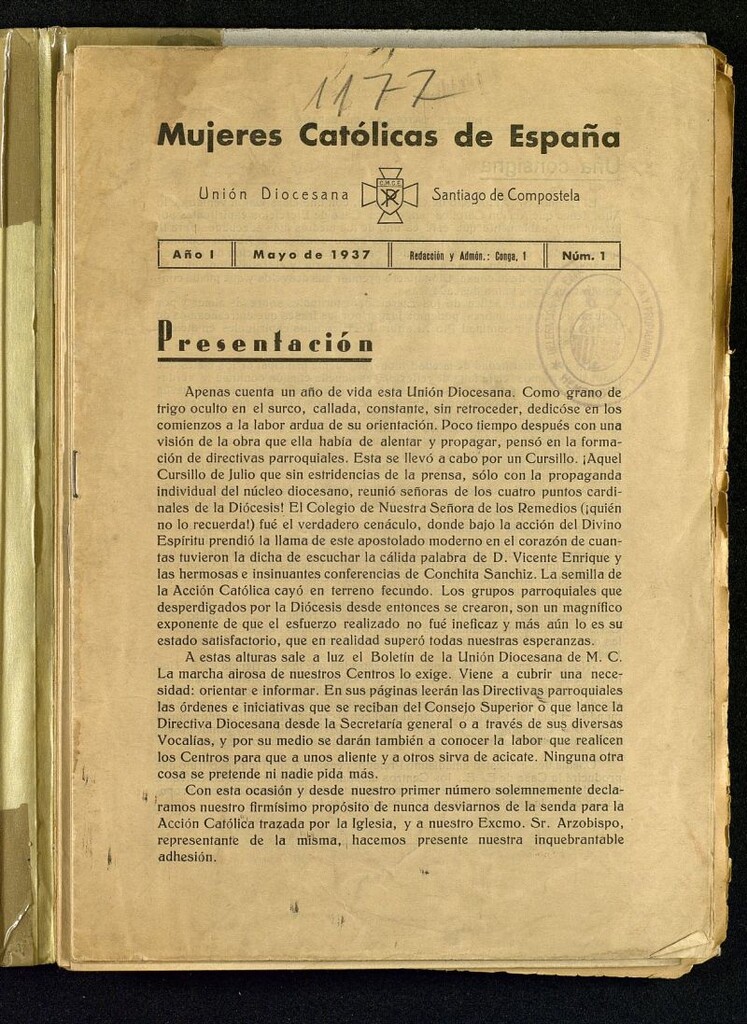 Miniatura de Mujeres católicas de España: Unión Diocesana Santiago de Compostela