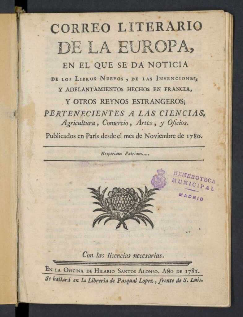 Miniatura de Correo Literario de la Europa