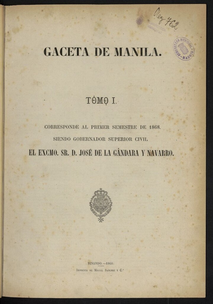 Miniatura de Gaceta de Manila