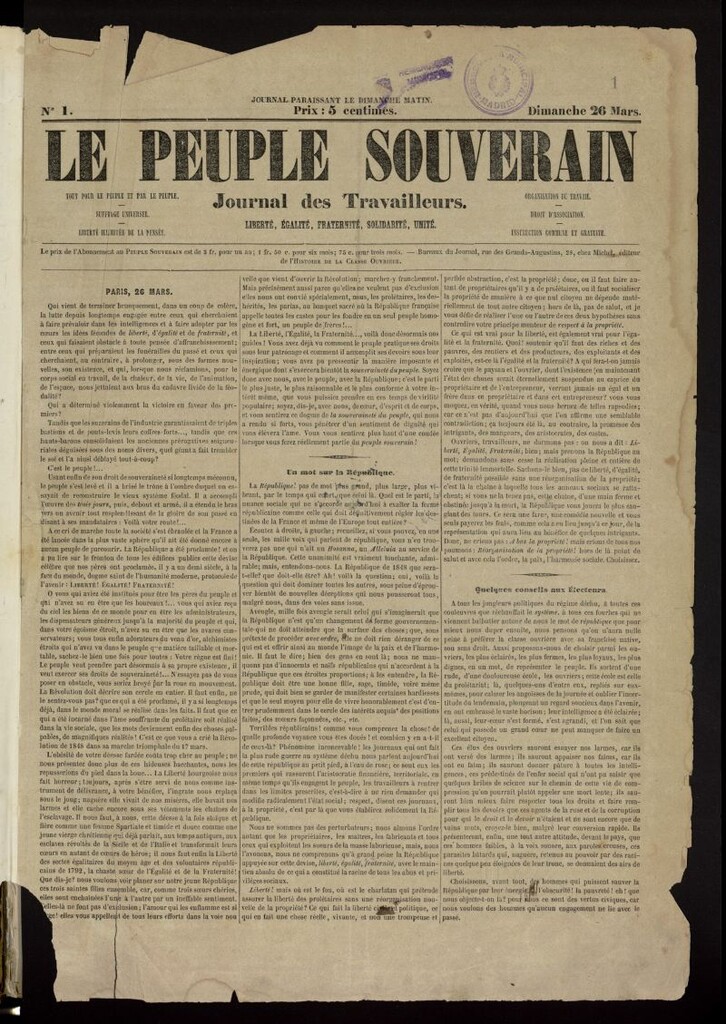 Miniatura de Le Peuple Souverain : journal des travailleurs