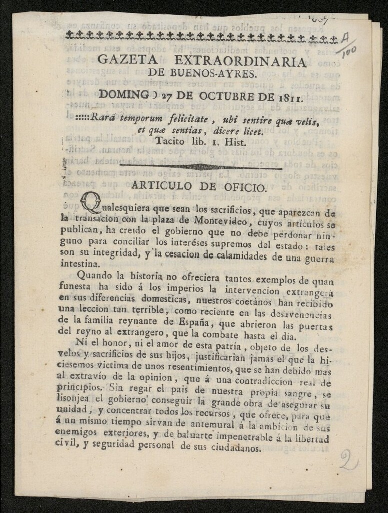 Miniatura de Gazeta extraordinaria de Buenos Ayres