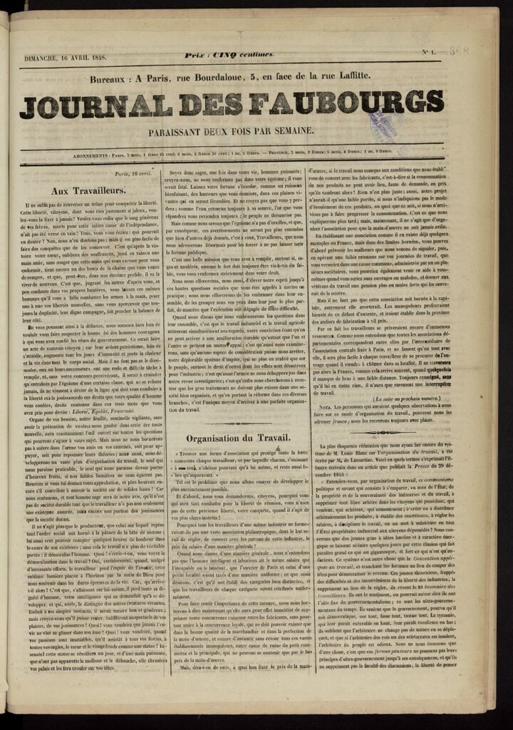 Miniatura de Journal des Faubourgs