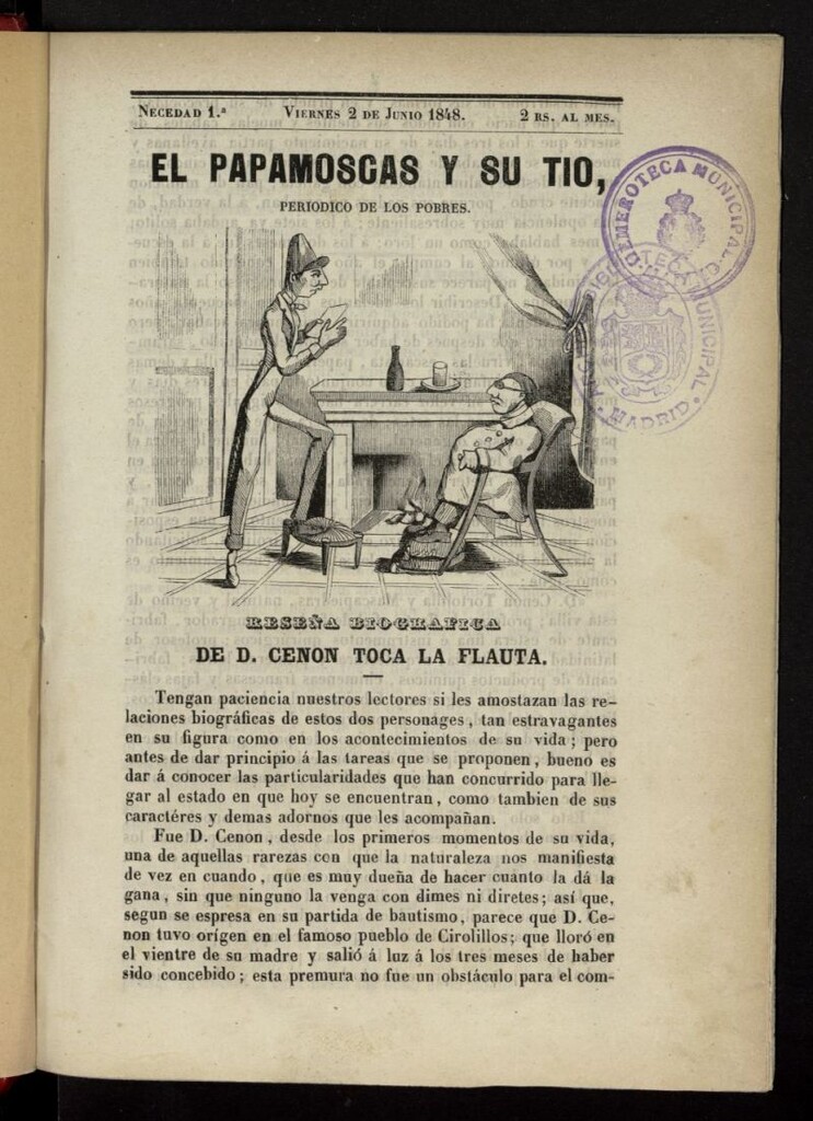 Miniatura de Papamoscas y su Tío