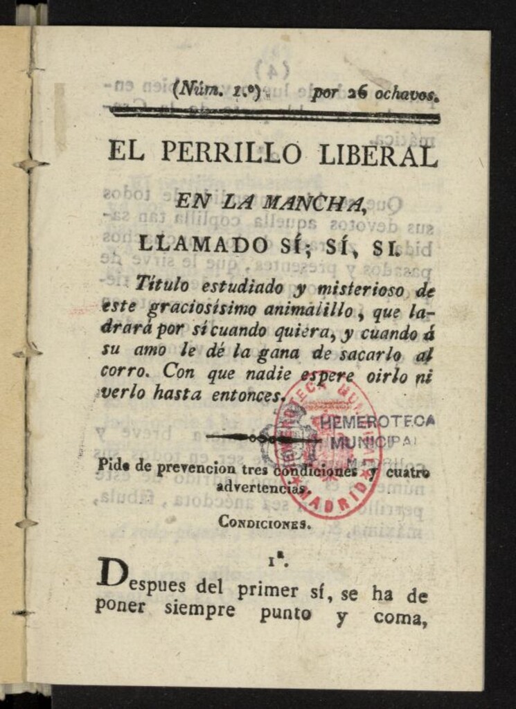 Miniatura de El Perrillo Liberal: en La Mancha, Llamado, sí, sí sí
