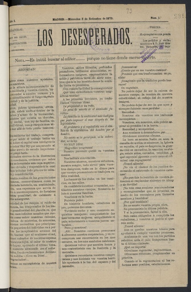 Miniatura de Los Desesperados
