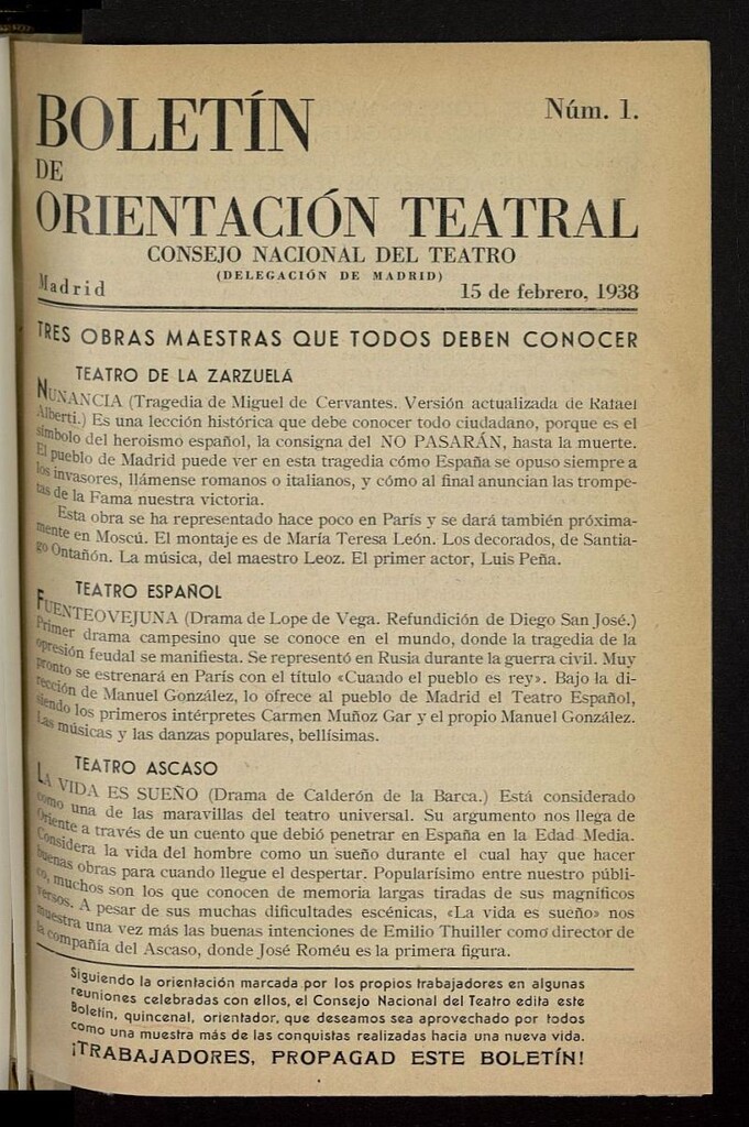 Miniatura de Boletín de Orientación Teatral