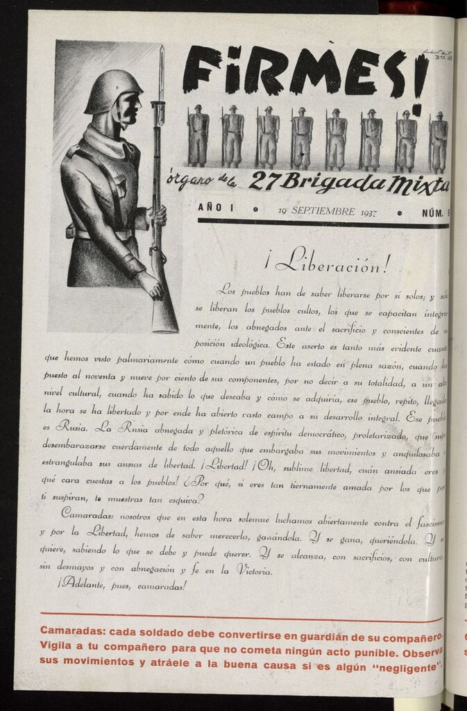 Miniatura de ¡Firmes!: Órgano de la 27 Brigada Mixta