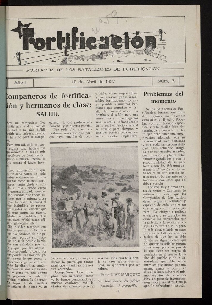 Miniatura de Fortificación: portavoz de los batallones de fortificación