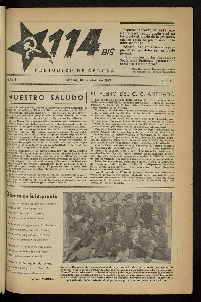 Miniatura de 114 bis: periódico de cédula