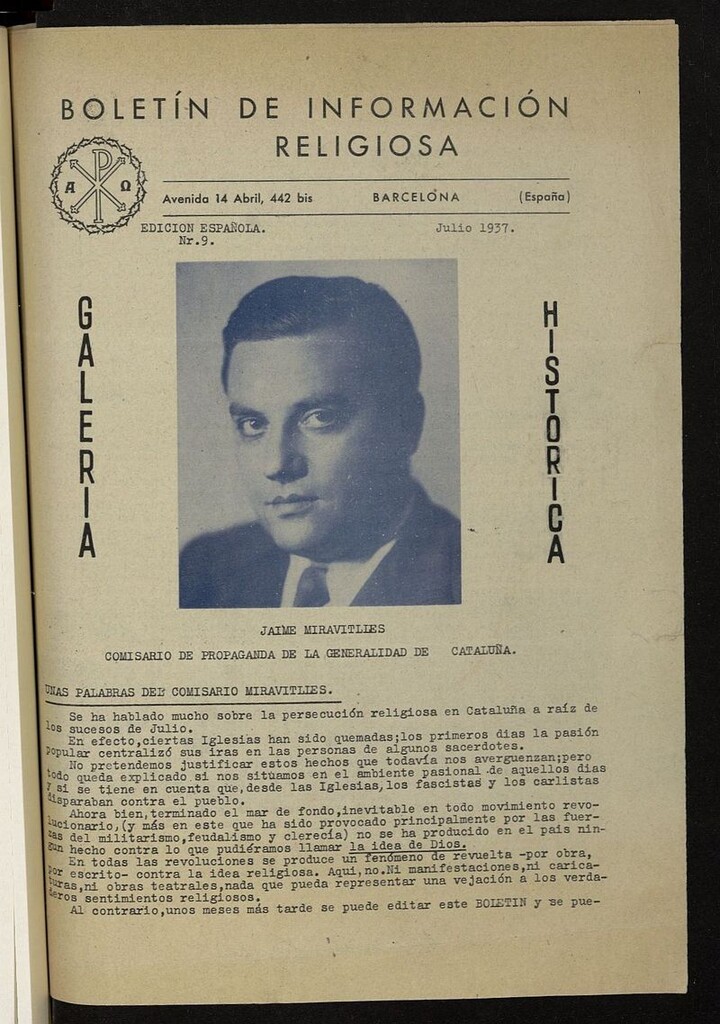 Miniatura de Boletín de Información Religiosa