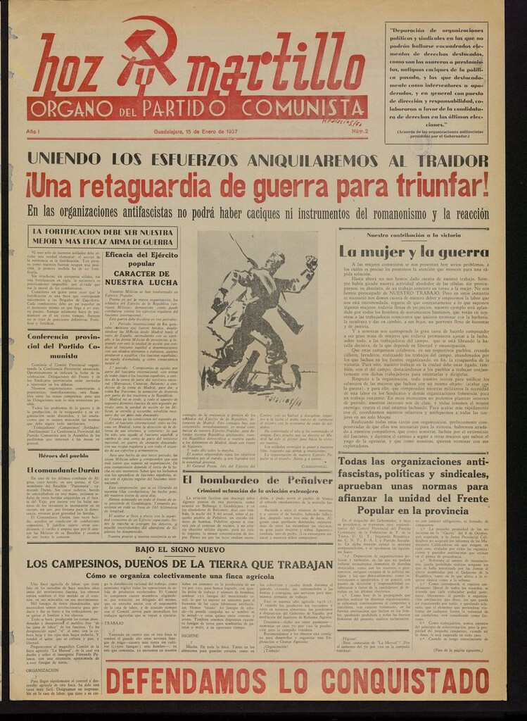 Miniatura de Hoz y Martillo (Guadalajara, 1937-1938)