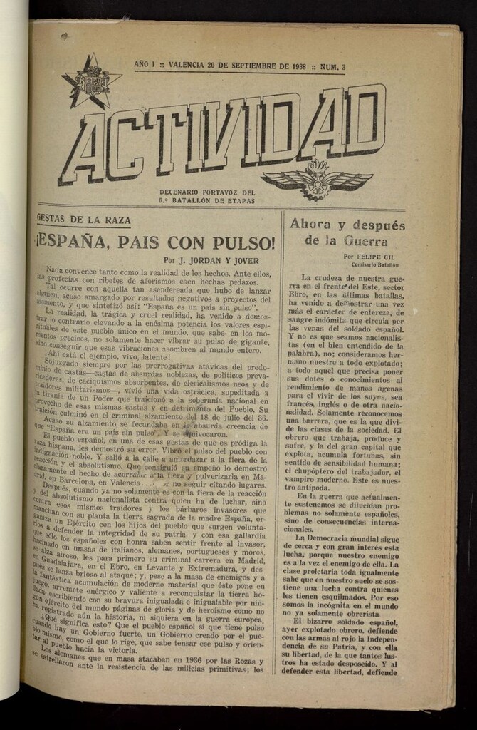 Miniatura de Actividad : decenario portavoz del 6º Batallón de Etapas