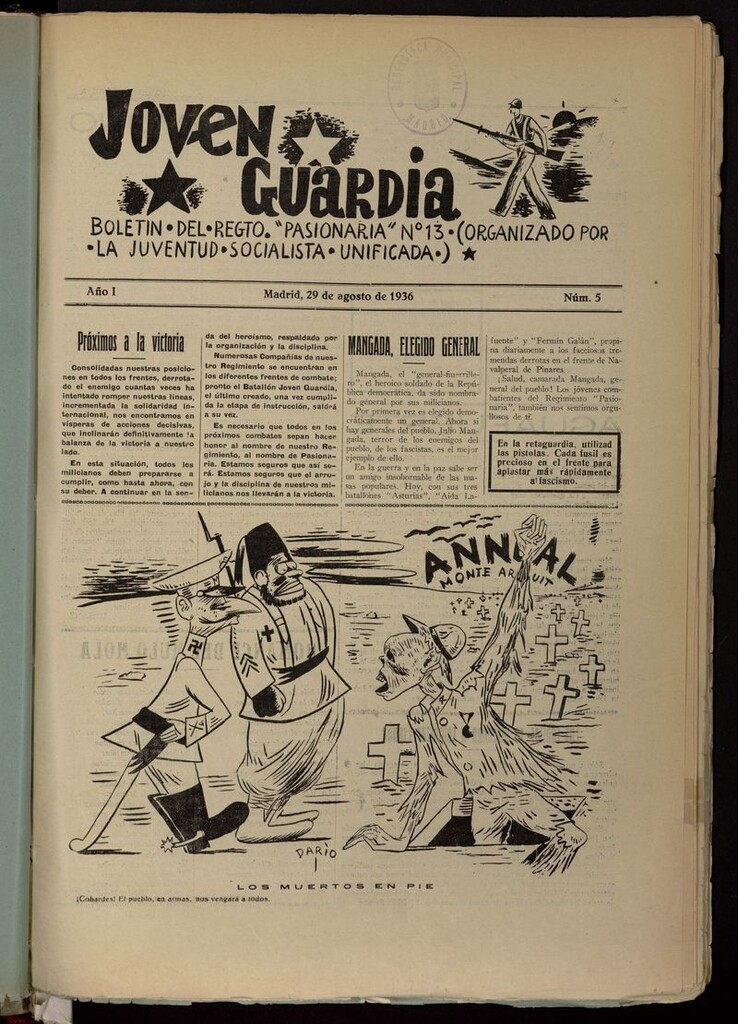 Miniatura de Joven Guardia: Boletín del Regimiento Pasionaria