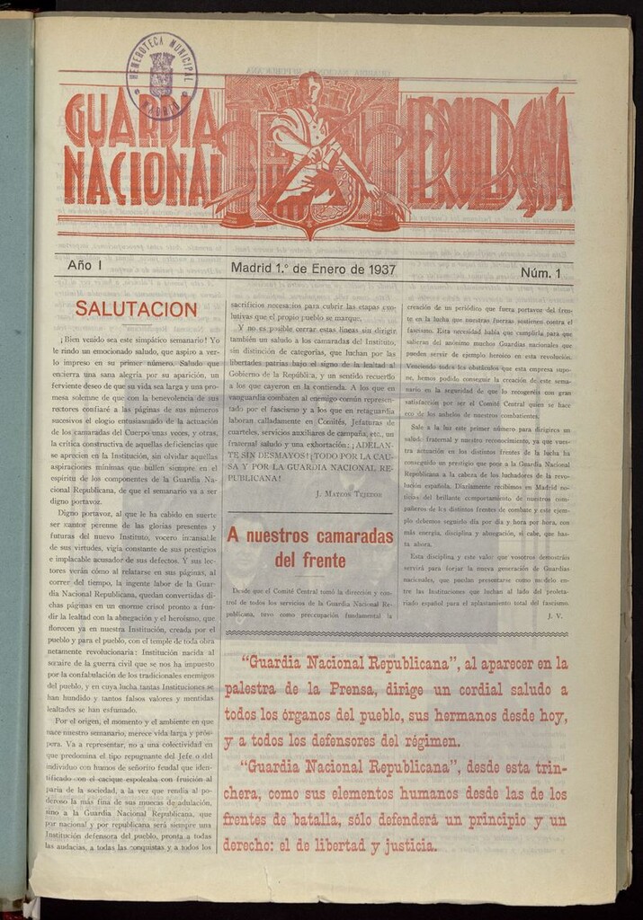 Miniatura de Guardia Nacional Republicana (Madrid, 1937)