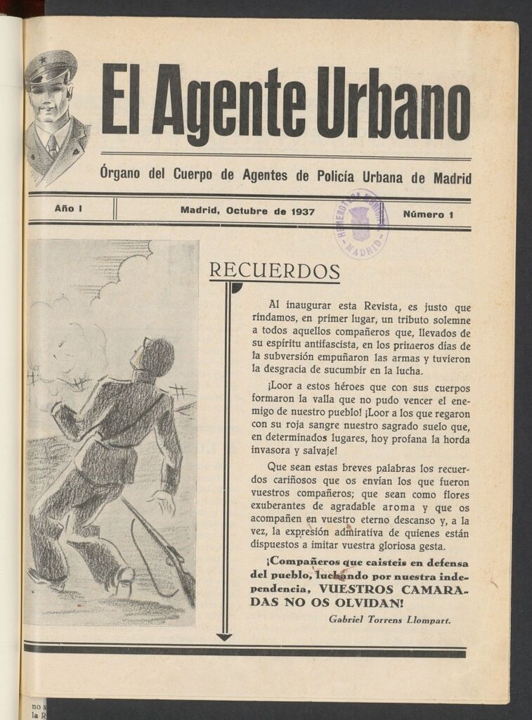 Miniatura de El agente urbano : Organo del Cuerpo de Agentes de Policia de Madrid