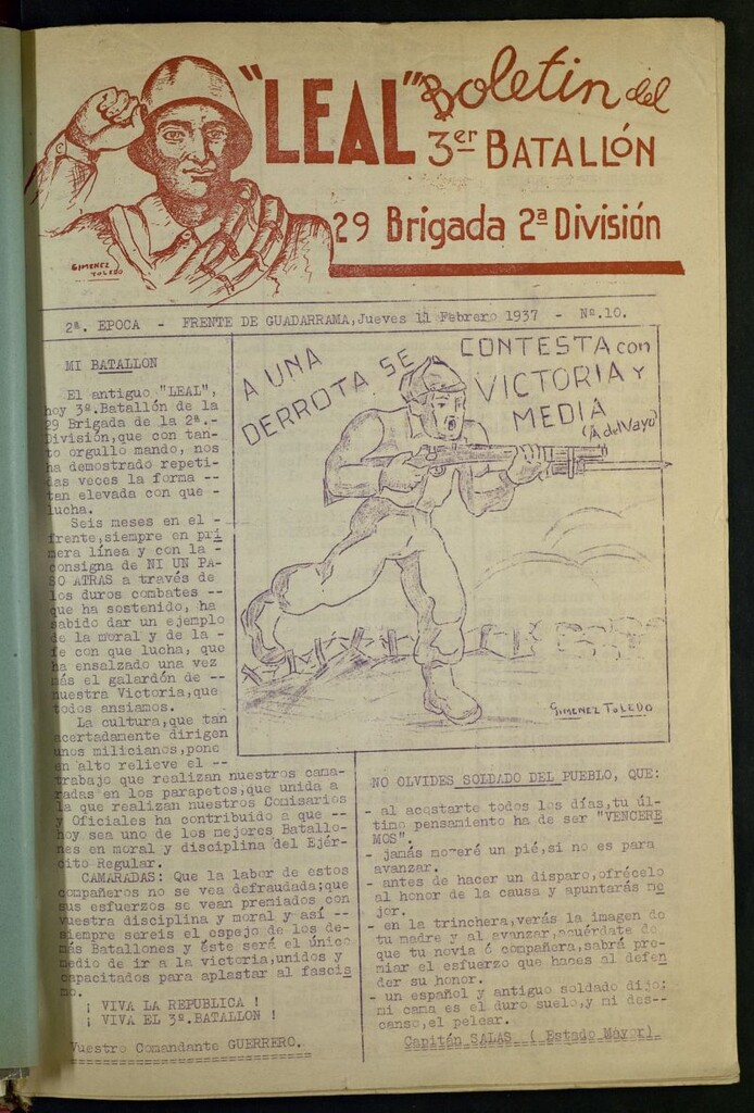 Miniatura de Leal : boletín del 3er Batallón, 29 Brigada, 2ª División