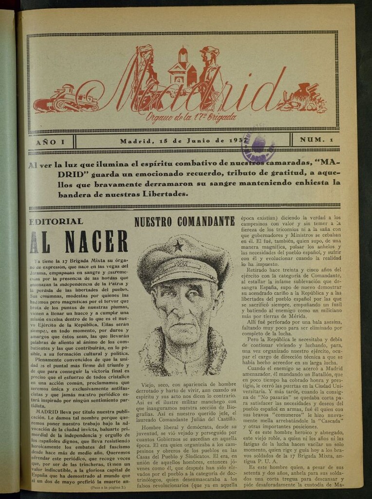 Miniatura de Madrid : órgano de la 17 Brigada