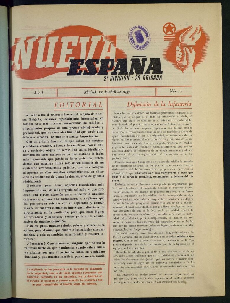 Miniatura de Nueva España : 2ª División, 29 Brigada