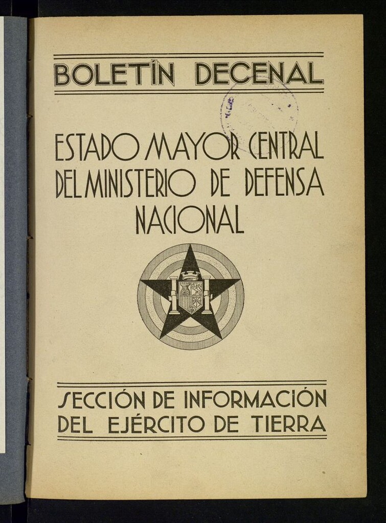 Miniatura de Boletin Decenal : Sección de Información del Estado Mayor del Ejército de Tierra