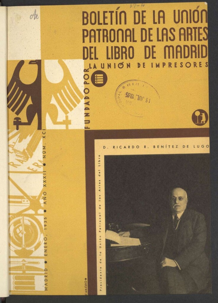Miniatura de Boletín de la unión patronal de las artes del libro de Madrid
