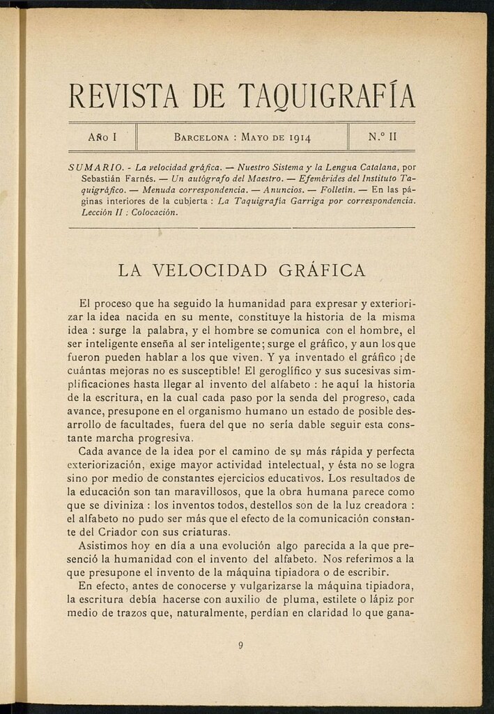 Miniatura de Revista de taquigrafía. :órgano del instituto taquigráfico de Barcelona