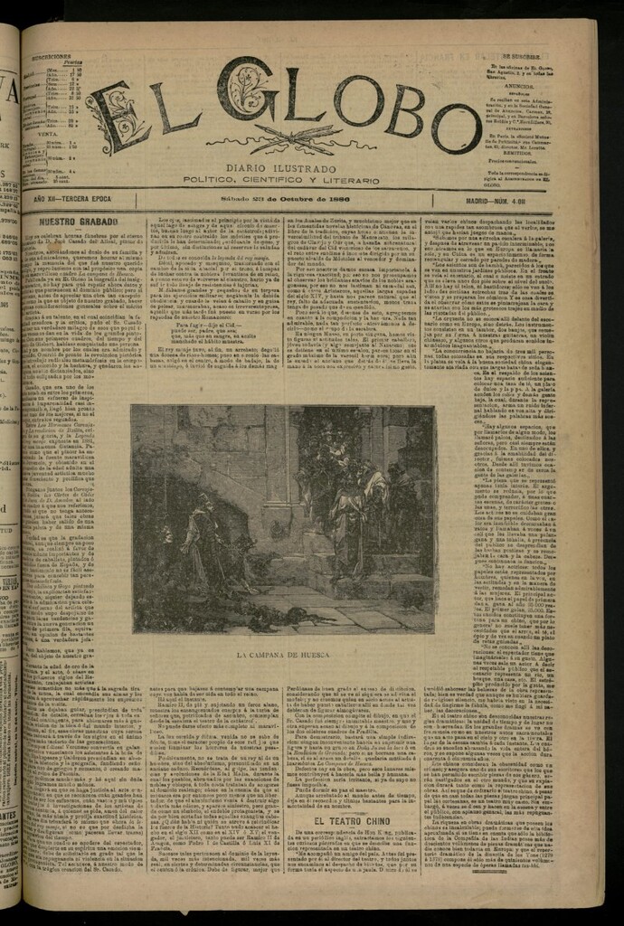 Miniatura de El Globo : diario ilustrado del 23 de octubre de 1886, nº 4011