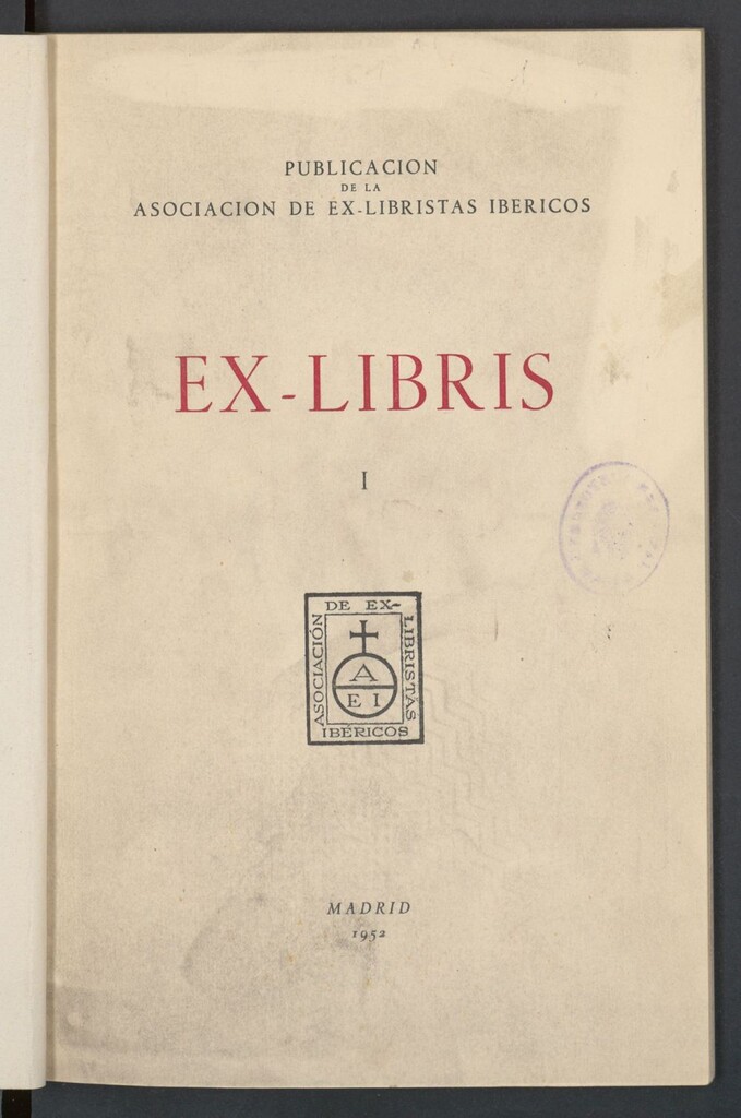 Miniatura de Ex-Libris: publicación de la Asociación de Ex-Libristas Ibéricos.