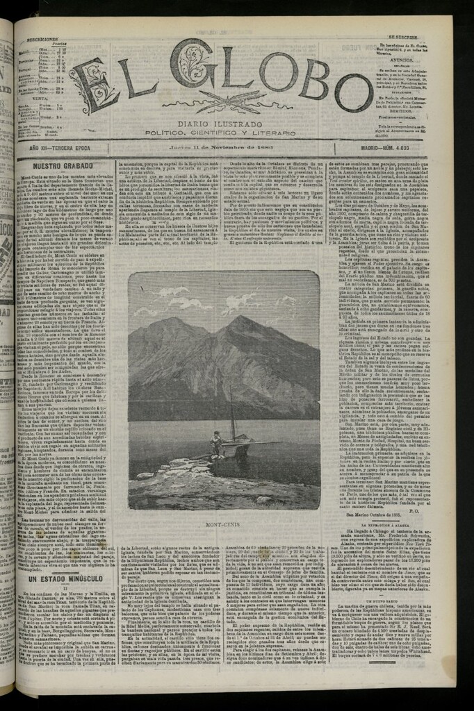 Miniatura de El Globo : diario ilustrado del 11 de noviembre de 1886, nº 4030