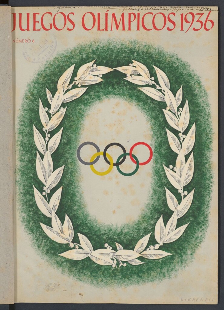 Miniatura de Juegos olímpicos 1936 : órgano oficial de los XII Juegos Olímpicos de Berlín 1936 y de los IV Juegos Olímpicos de Invierno en Garmisch-Partenkirchen