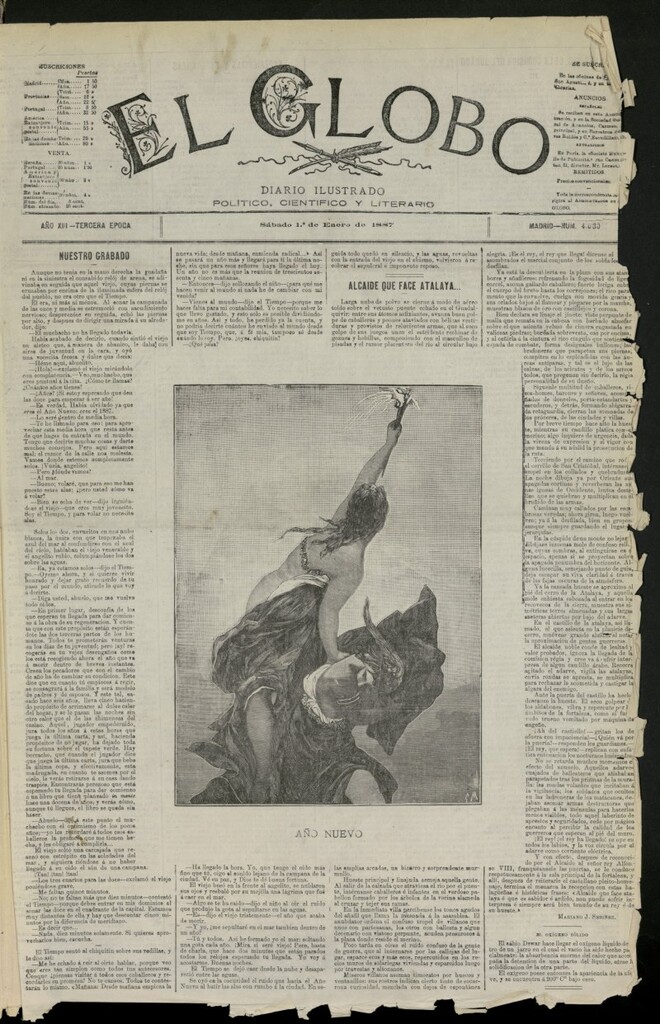 Miniatura de El Globo : diario ilustrado del 1 de enero de 1887, nº 4080