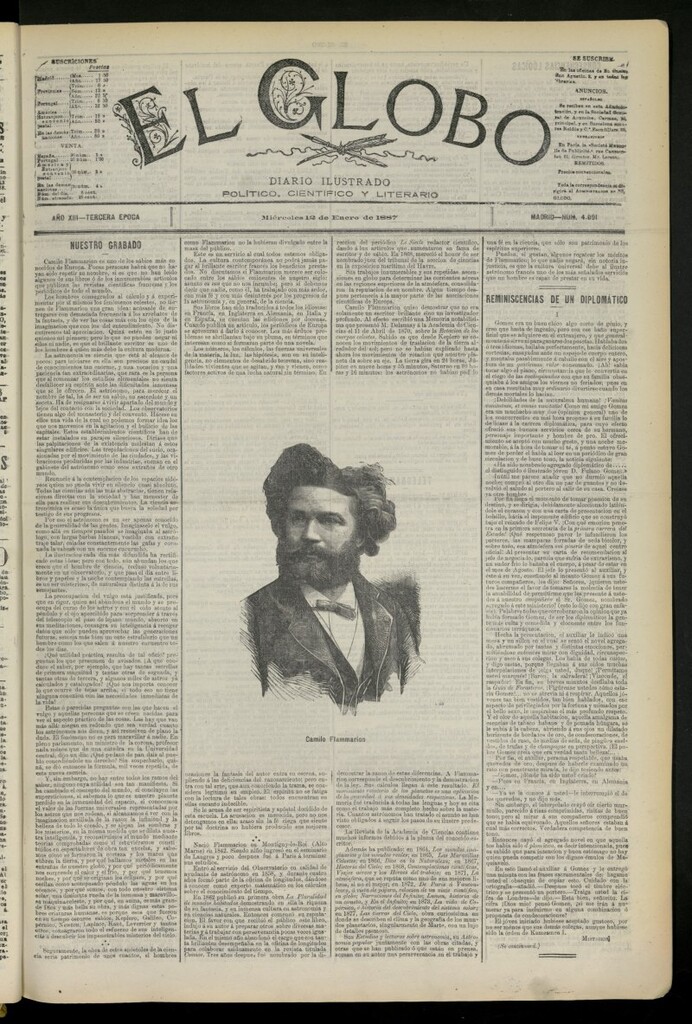 Miniatura de El Globo : diario ilustrado del 12 de enero de 1887, nº 4091